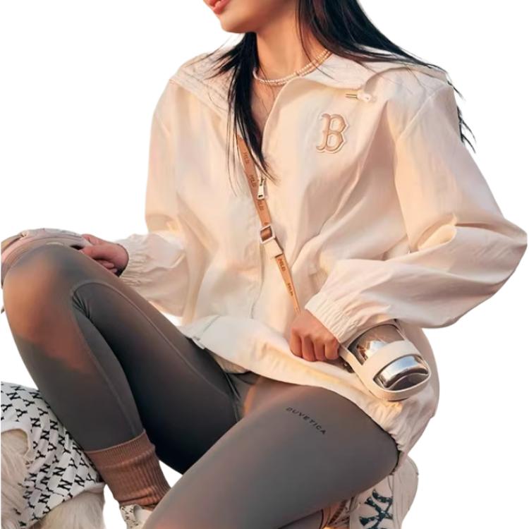 MLB Boston Red Sox SS24 Vintage Monogram Full-Zip Hoodie Jacket Cream Unisex 3AWJM0543-43CRS 圖 6