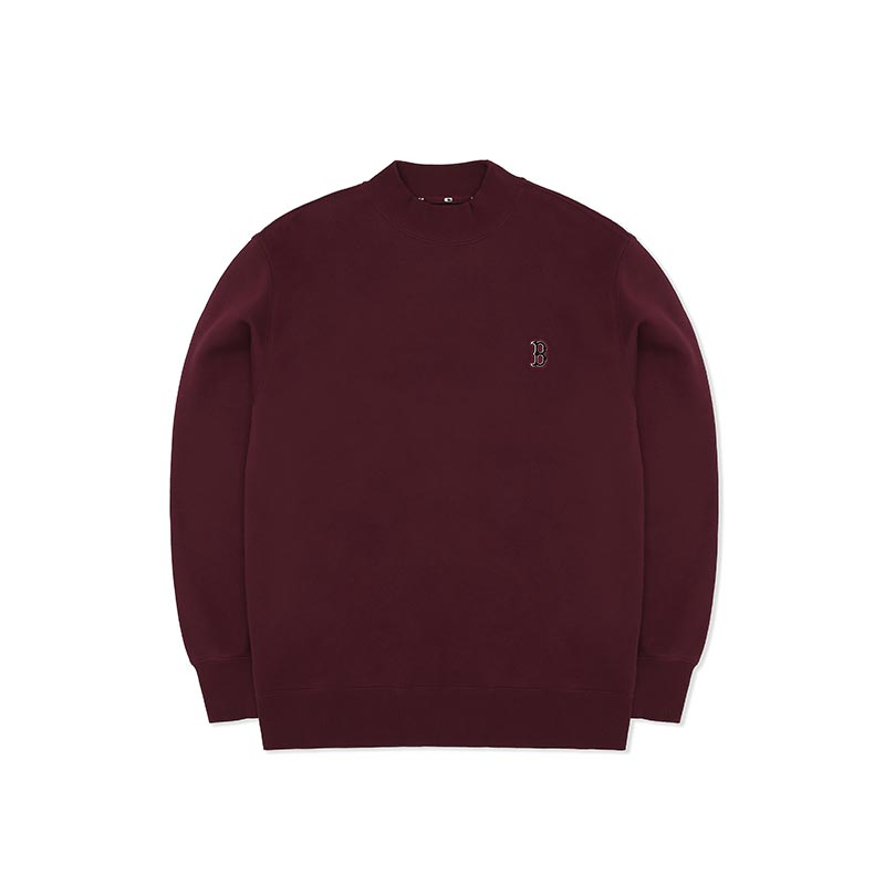 MLB Boston Red Sox Unisex Pullover Casual Loose Fit Fashion Sweatshirt Maroon 3AMTEC126-Burgundy 圖 2