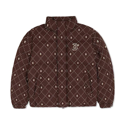 MLB Boston Red Sox Vintage Diamond Puffer Jacket Unisex - Brown. 3ADJM0536-43BRD