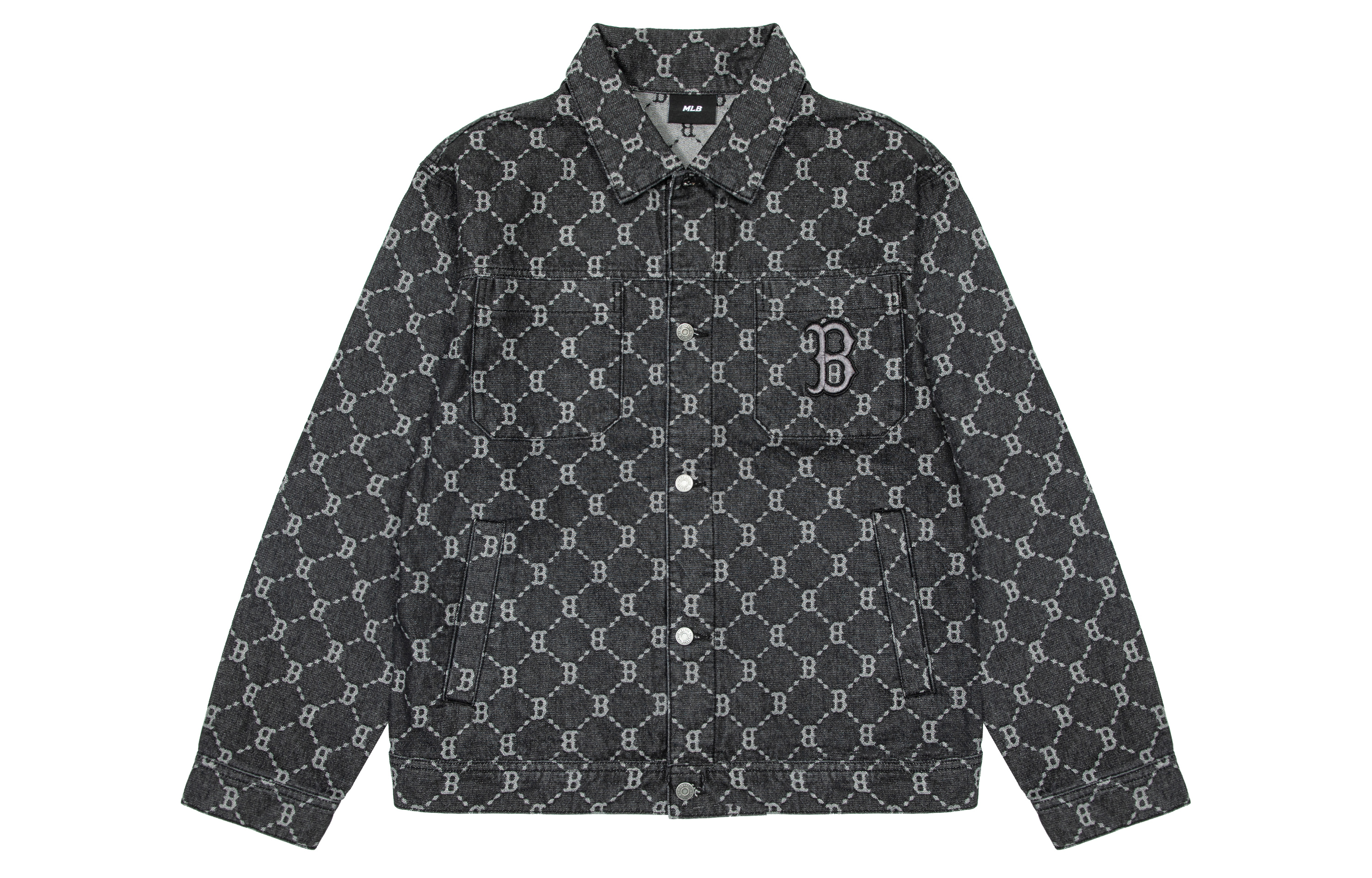 Order MLB Boston Red Sox Vintage Monogram Jaket Denim Unisex - Hitam. 3ADKM0224-43BKS