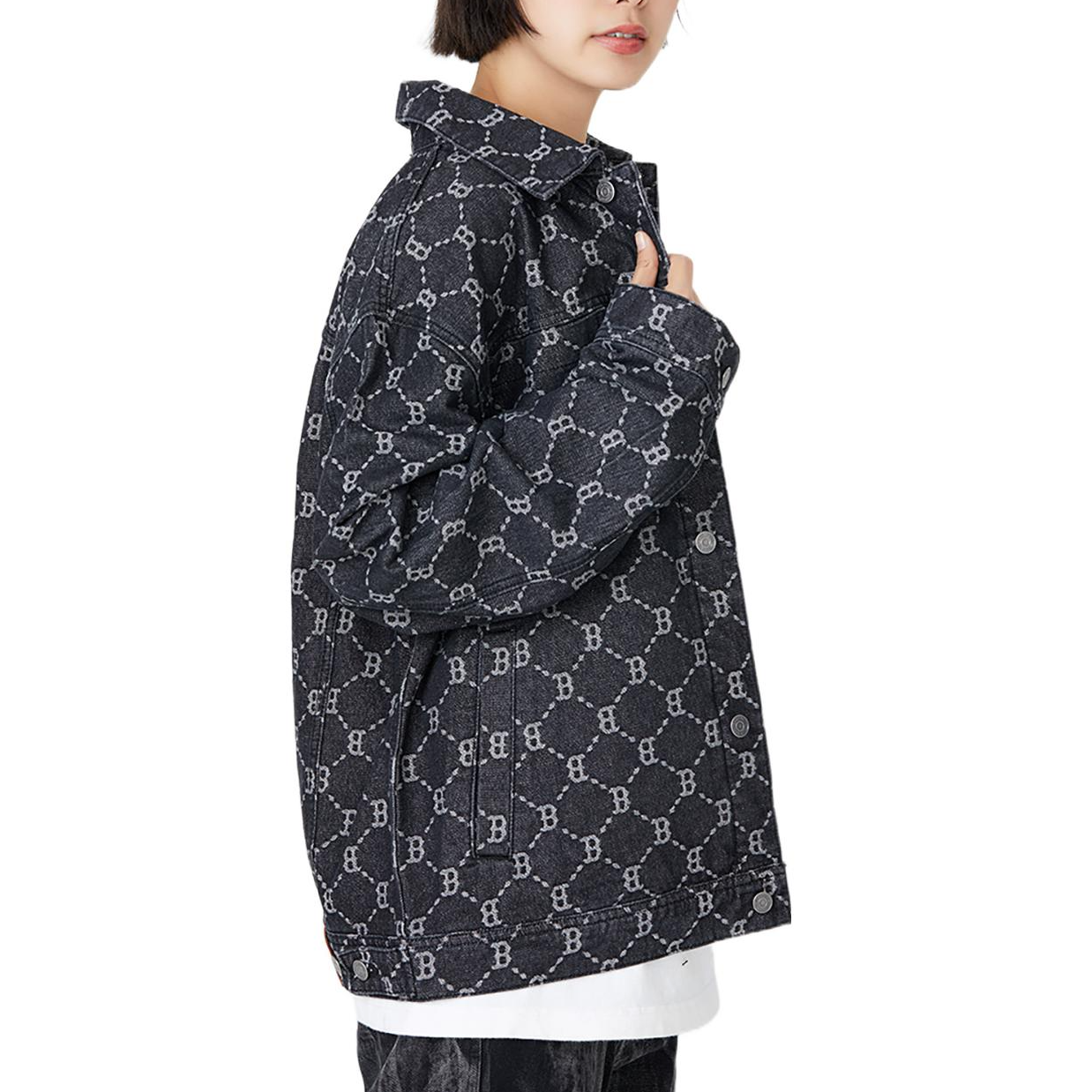 Sizing MLB Boston Red Sox Vintage Monogram Jaket Denim Unisex - Hitam. 3ADKM0224-43BKS