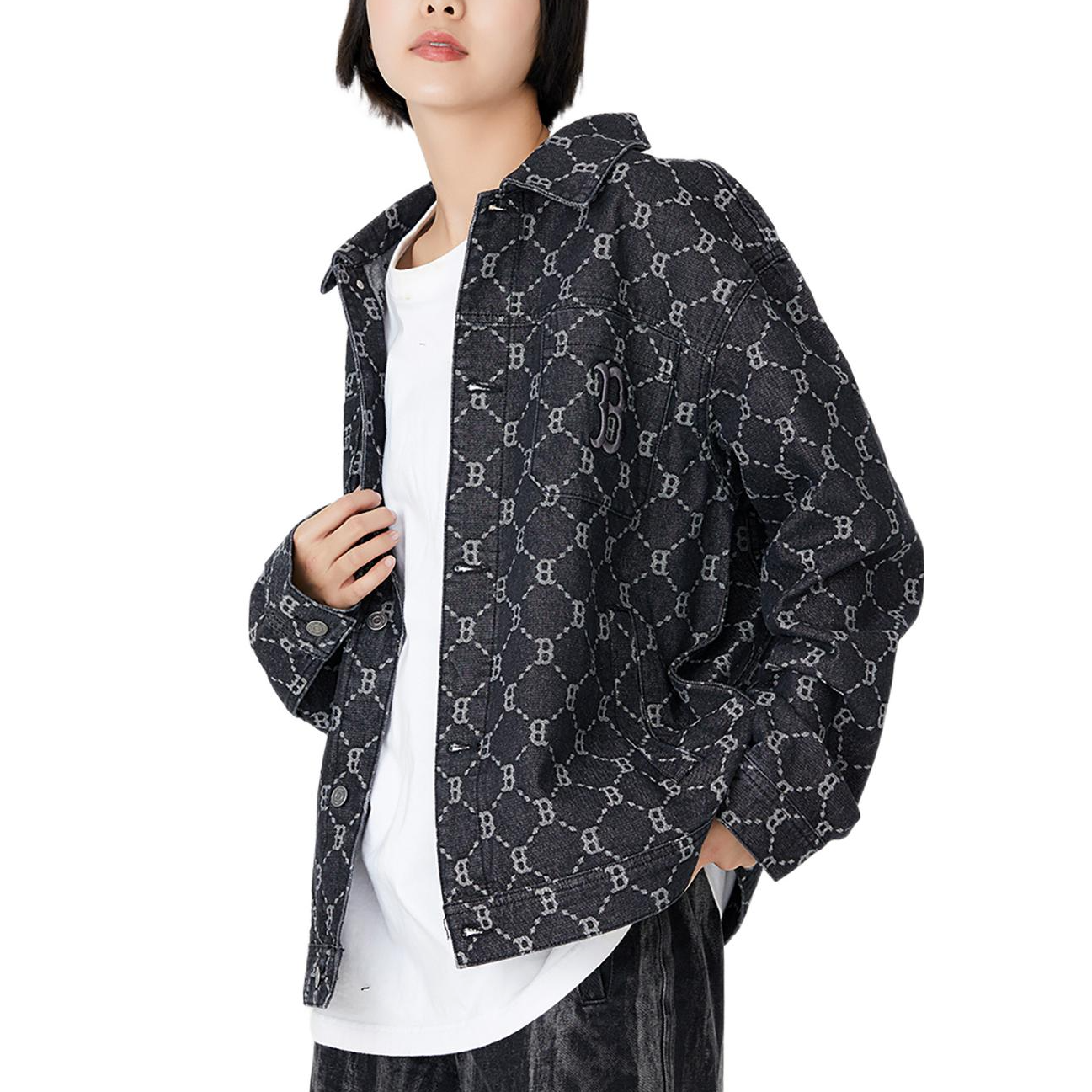 Cheap MLB Boston Red Sox Vintage Monogram Jaket Denim Unisex - Hitam. 3ADKM0224-43BKS