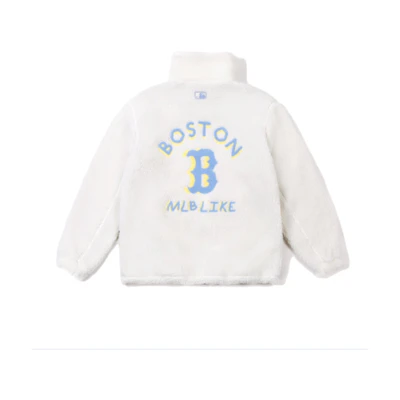 MLB Boston Red Sox White Zip-Up Letter Jacket Unisex Long Sleeve 31JPFZ061-43I