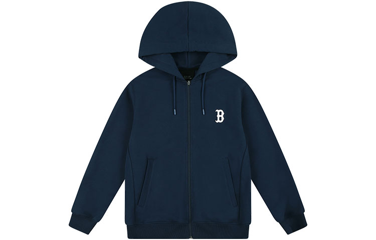 MLB Boston Red Sox Zip-Up Hoodie Navy Unisex Jacket 31TR03111-43N 圖 3