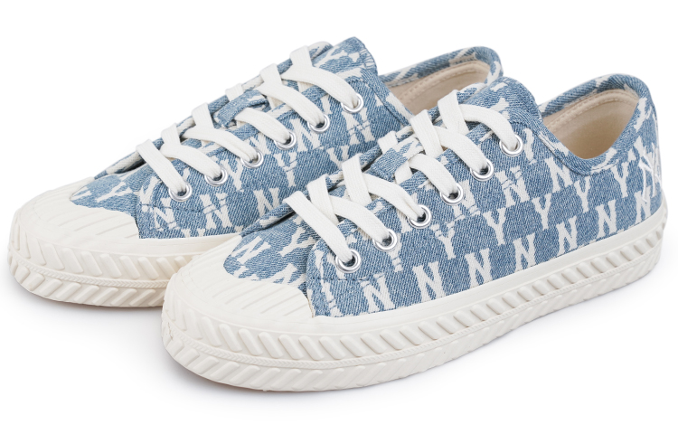 Shop MLB Canvas Low 'Retro Denim Biru Putih' 32SHPM111-50U