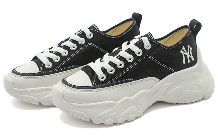Lookbook MLB帆布低帮鞋 '黑色厚底老爹鞋' 3ASHUL22N-50BKS
