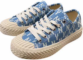 MLB Canvas Platform Sneaker 'Letter Logo Blue and White' 32HPM011 MLB Canvas Platform Sneaker 'Letter Logo Blue and White' 32HPM011