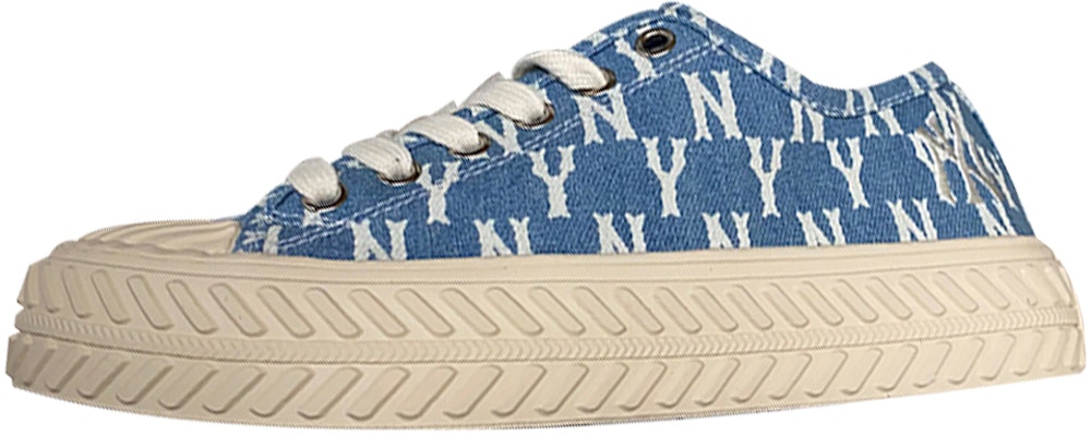 MLB Sepatu Kanvas Platform 'Letter Logo Biru Putih' 32HPM011 Order MLB Sepatu Kanvas Platform 'Letter Logo Biru Putih' 32HPM011