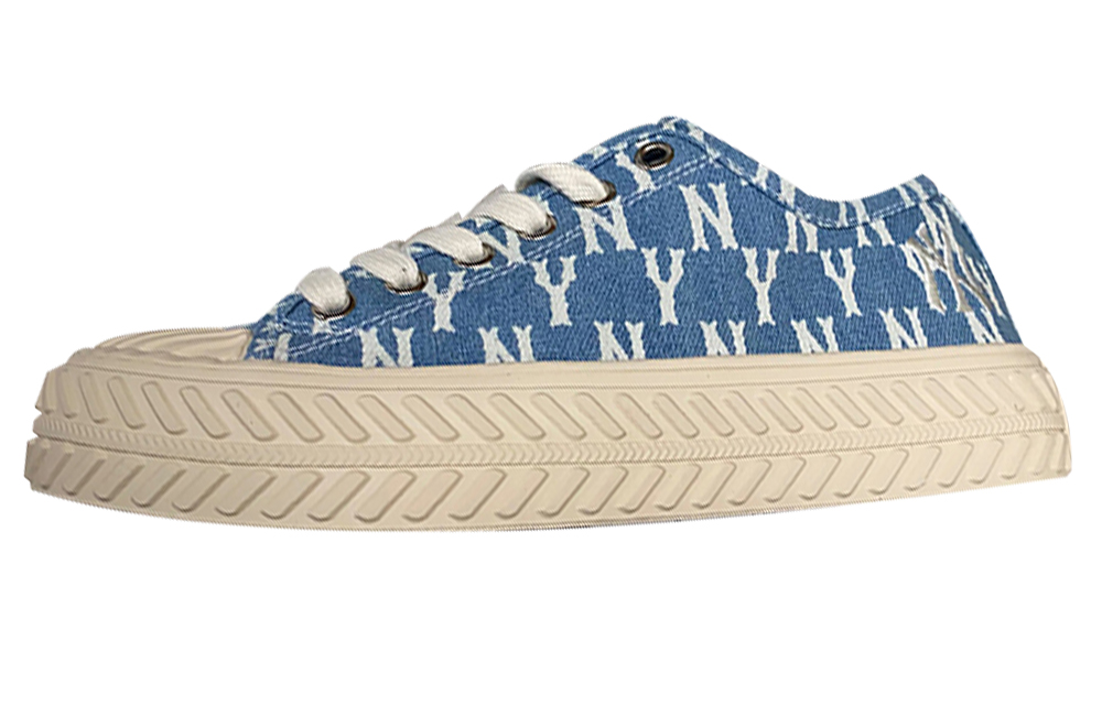 Order MLB Sepatu Kanvas Platform 'Letter Logo Biru Putih' 32HPM011