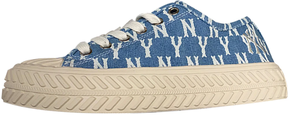 MLB Sepatu Kanvas Platform 'Letter Logo Biru Putih' 32HPM011 Order MLB Sepatu Kanvas Platform 'Letter Logo Biru Putih' 32HPM011