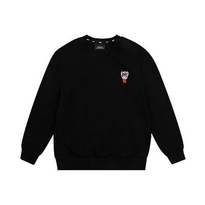 MLB Cartoon Series Oversized Embroidered Sweatshirt Unisex Black 31MTC1941-50L
