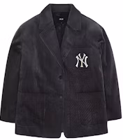 Order MLB休閒Logo西裝外套 男女適用 深灰色雙扣款式 3APDEC126-1