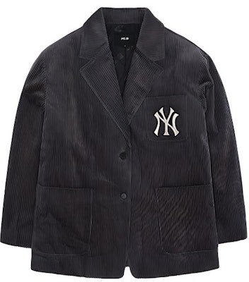 MLB カジュアルロゴブレザーユニセックスチャコールグレー2ボタンスタイル 3APDEC126-1 Order MLB カジュアルロゴブレザーユニセックスチャコールグレー2ボタンスタイル 3APDEC126-1