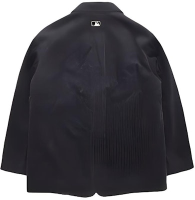 MLB カジュアルロゴブレザーユニセックスチャコールグレー2ボタンスタイル 3APDEC126-1 Lookbook MLB カジュアルロゴブレザーユニセックスチャコールグレー2ボタンスタイル 3APDEC126-1