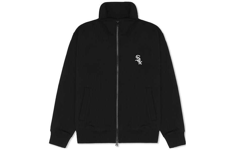 MLB Chicago White Sox Logo Black Zip-Up Hoodie Jacket Unisex. 3ATRB1034-44BKS