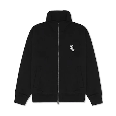 MLB Chicago White Sox Logo Black Zip-Up Hoodie Jacket Unisex. 3ATRB1034-44BKS