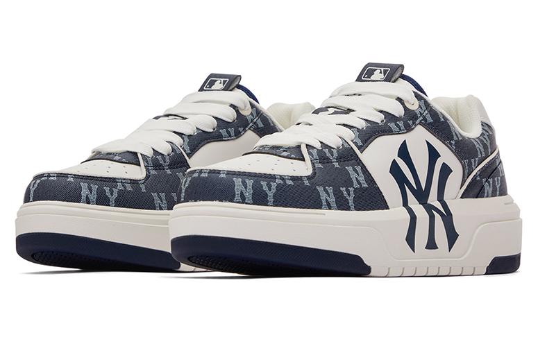 Shop MLB Chunky Classic Denim Monogram New York Yankees ''Navy'' Sneakers 3ASXCLD4N-50NYS