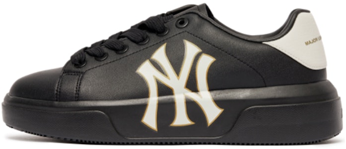 MLB 厚底經典大印花休閒板鞋 男女同款 黑色 Buy MLB 厚底經典大印花休閒板鞋 男女同款 黑色