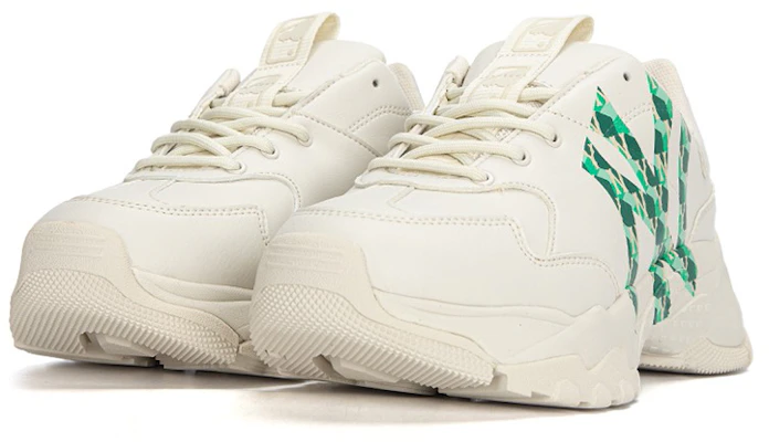 MLB 厚底休閒 增高 低筒 老爹鞋 男女同款 白綠 Lookbook MLB 厚底休閒 增高 低筒 老爹鞋 男女同款 白綠