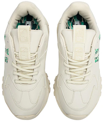 MLB 厚底休閒 增高 低筒 老爹鞋 男女同款 白綠 Shop MLB 厚底休閒 增高 低筒 老爹鞋 男女同款 白綠