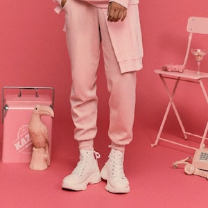 MLB Chunky High 'Korean Tide White Canvas' Kasut Kanvas Putih Tinggi 32SHU1011-50I 5