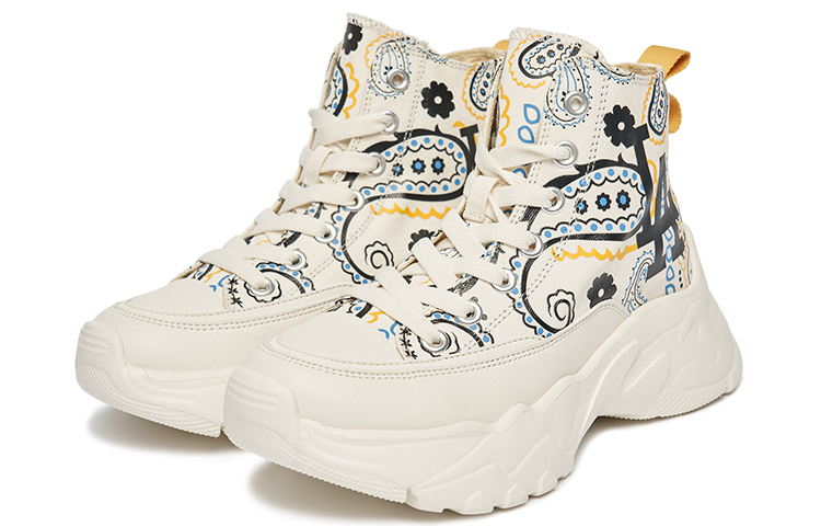 MLB Chunky High 'Light Paisley White Blue Black' 圖 3