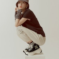 MLB 청키 하이 '뉴욕 양키스' 블랙 캔버스 (편안한 굽) 32SHU1111-50L 1