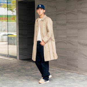 MLB 纽约洋基队卡其色厚底慢跑鞋 32SHX1111-50B 3