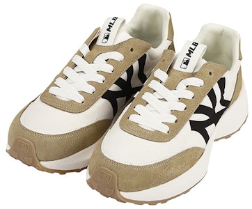 MLB 纽约洋基队卡其色厚底慢跑鞋 32SHX1111-50B Order MLB 纽约洋基队卡其色厚底慢跑鞋 32SHX1111-50B