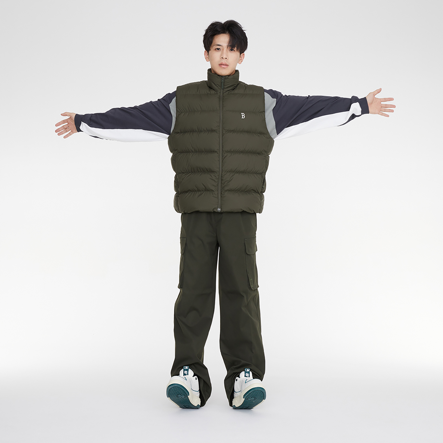 Cheap MLB Chunky Liner 'Beige Verde' 3ASXCBO3N-43GND