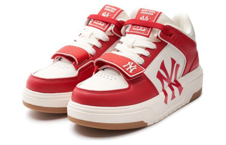 Lookbook MLB Chunky Liner 休閒百搭 耐磨輕便 中幫 板鞋 男女同款 紅色