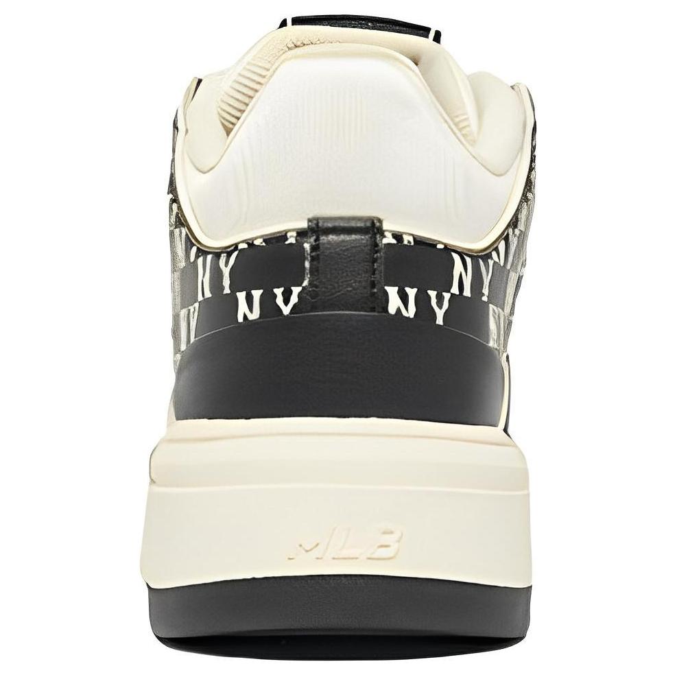 Purchase MLB 厚底鞋基础款 纽约洋基队 防滑耐磨 中筒 板鞋 男女同款 米黑