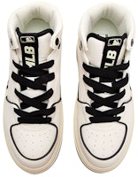 MLB 塊狀襯線 高筒 時尚板鞋 男女皆適 白色 Shop MLB 塊狀襯線 高筒 時尚板鞋 男女皆適 白色