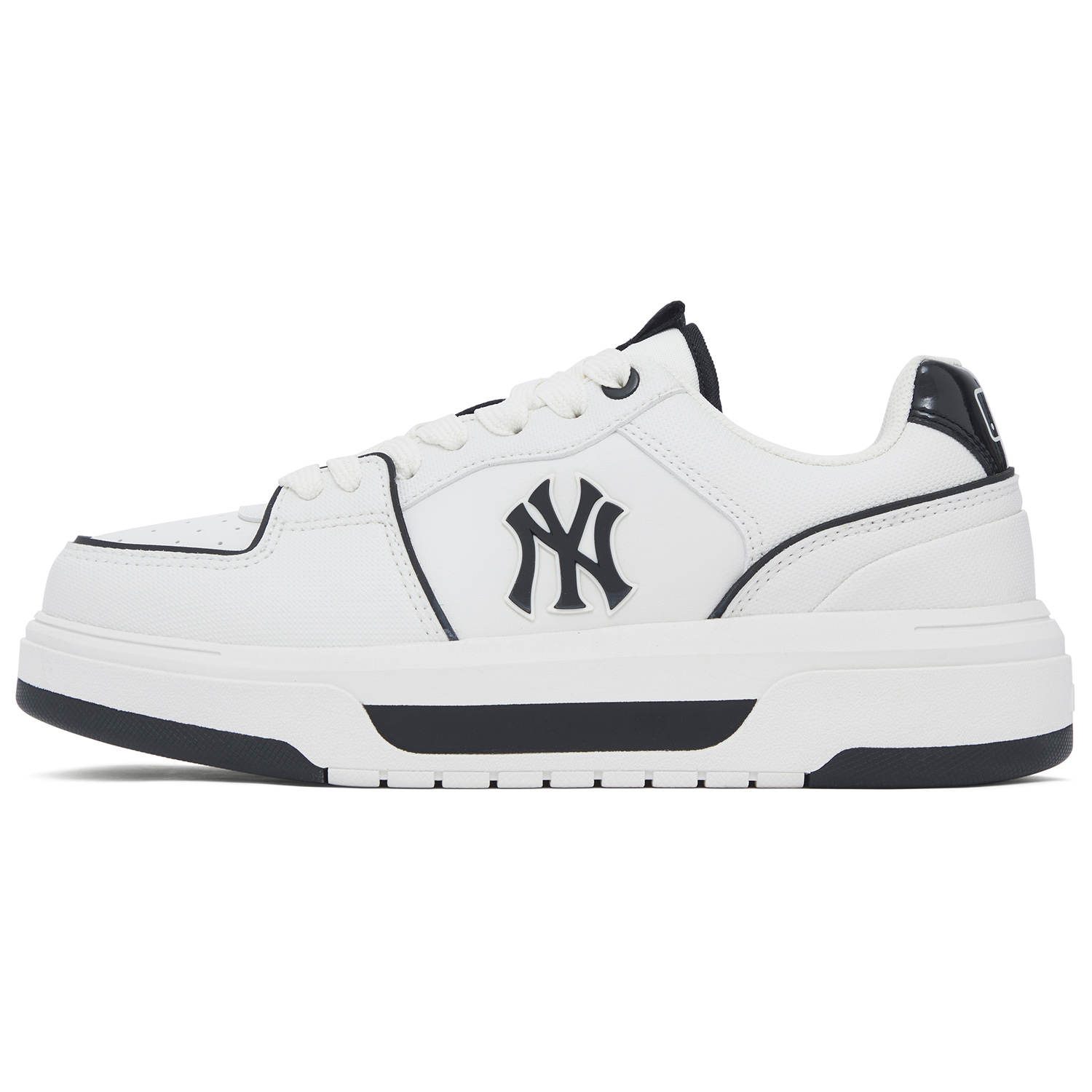 MLB Chunky Liner Low-Top Sneakers Cream Leather Comfortable Lightweight 3ASXCBS4N-50WHS