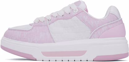 MLB Chunky Liner Pink Low-Top Casual Sneakers with Faux Denim and Monogram Design 3ASXCMN4N-50PKS MLB Chunky Liner Pink Low-Top Casual Sneakers with Faux Denim and Monogram Design 3ASXCMN4N-50PKS