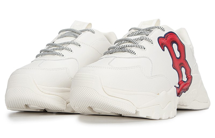 Lookbook MLB 厚底休閒 增高 低筒 老爹鞋 男女同款 白紅