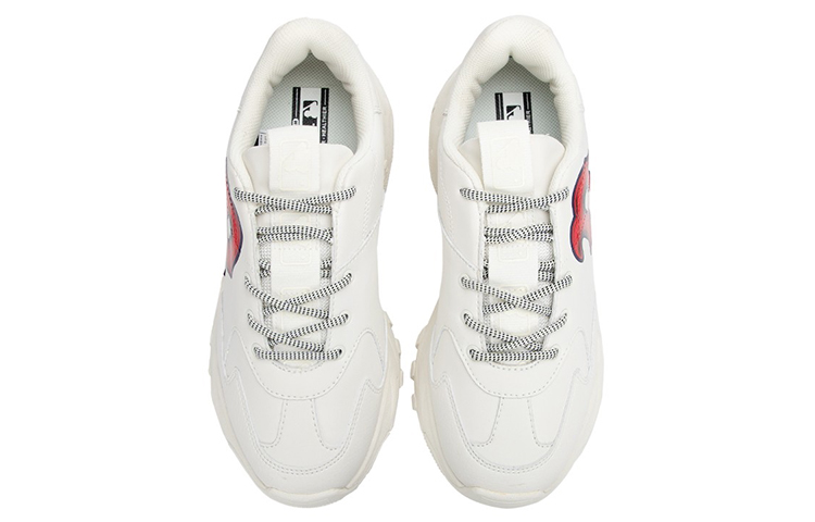 Shop MLB 厚底休閒 增高 低筒 老爹鞋 男女同款 白紅