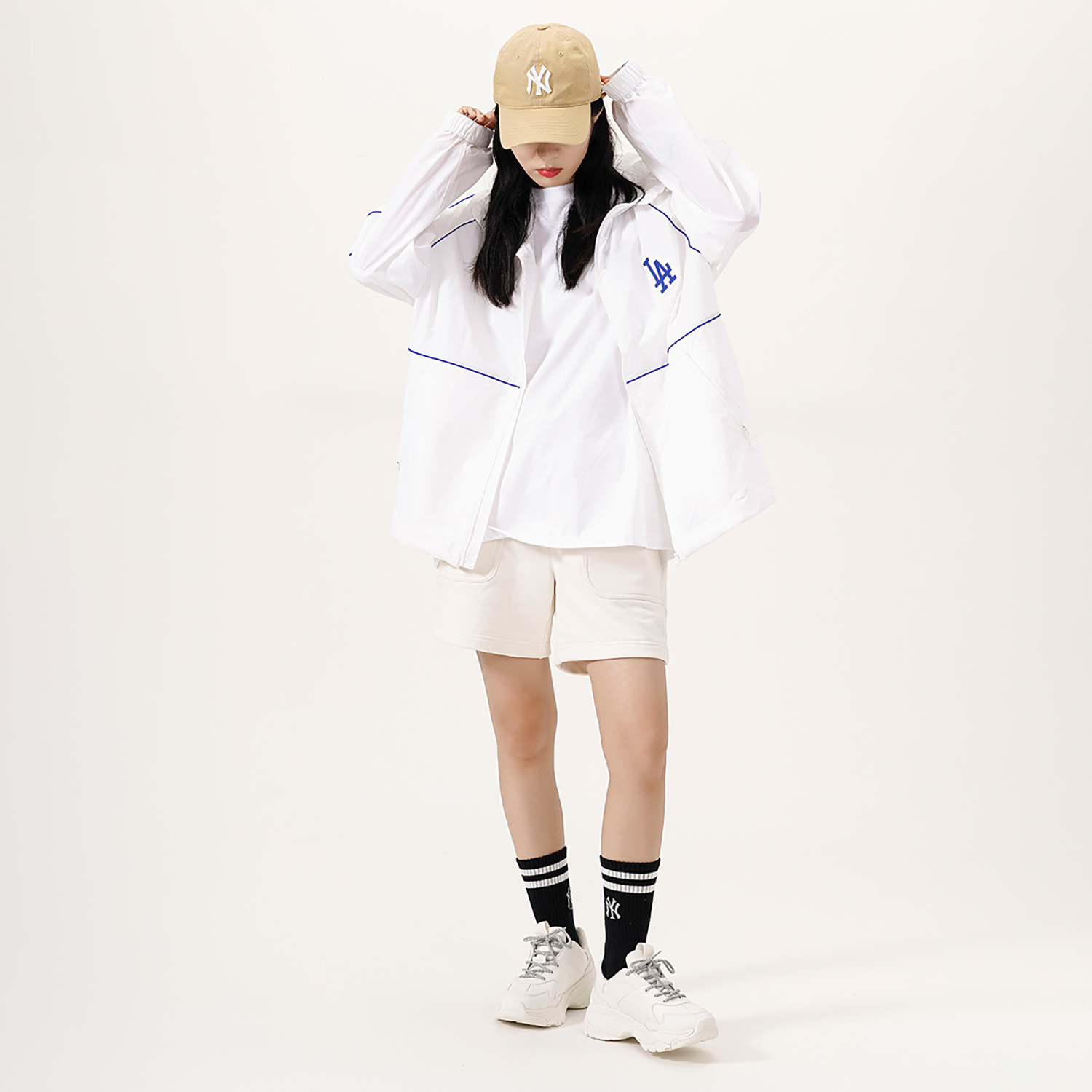 Cheap MLB 厚底休閒 增高 低筒 老爹鞋 男女同款 白紅