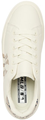 MLB 复古厚底鞋 Dia Monogram LOGO印花 低帮板鞋 男女同款 白棕 Shop MLB 复古厚底鞋 Dia Monogram LOGO印花 低帮板鞋 男女同款 白棕