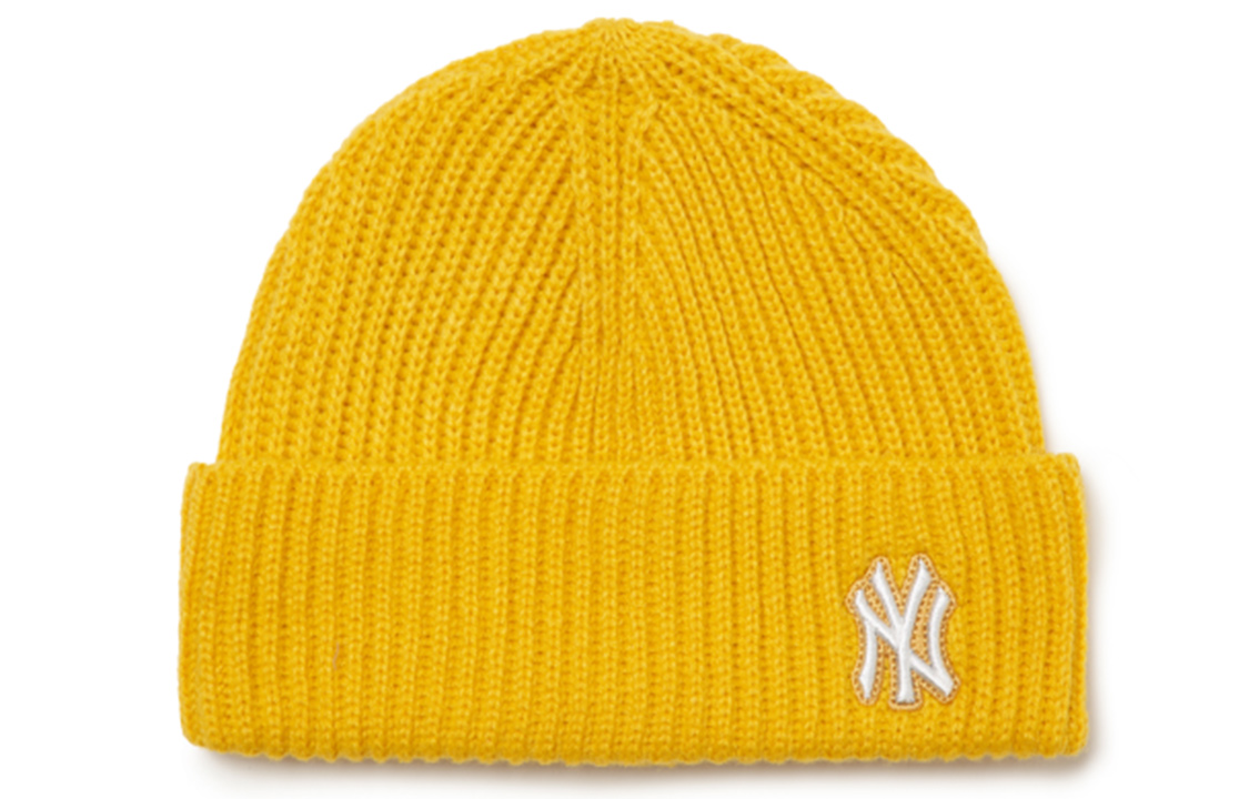 MLB Classic Embroidered Logo Acrylic Beanie Unisex Yellow. 3ABNS0316-50MSD