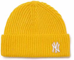 MLB Classic Embroidered Logo Acrylic Beanie Unisex Yellow. 3ABNS0316-50MSD MLB Classic Embroidered Logo Acrylic Beanie Unisex Yellow. 3ABNS0316-50MSD