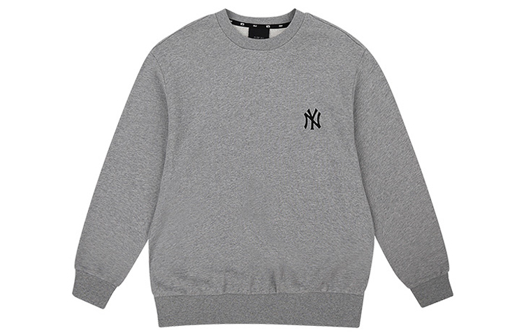MLB Classic Logo Embroidered Grey Sweatshirt Unisex Long Sleeve Casual Wear 31MTZ1941-50M
