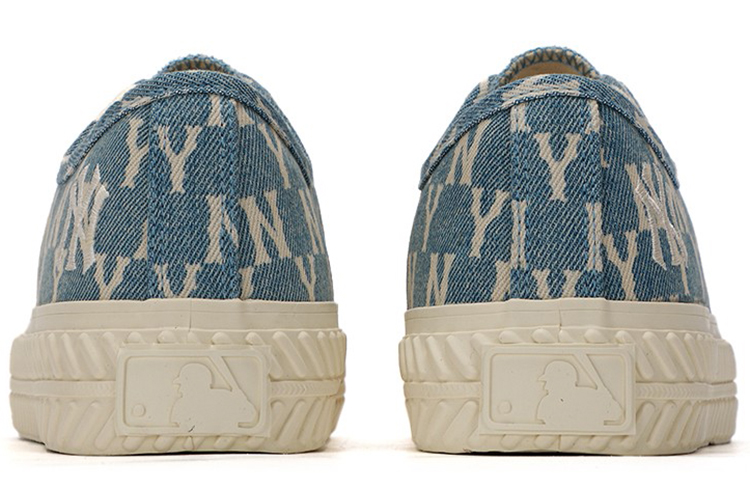 Shop MLB 輕便休閒 低幫 板鞋 男女同款 牛仔藍