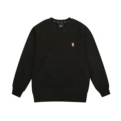 MLB Classic Oversized Small Logo Black Long Sleeve Sweatshirt Unisex 31MT02941-43L