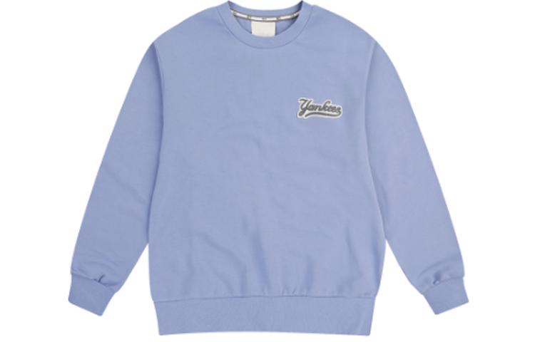 MLB Classic Small Logo Patch Sweatshirt Unisex Blue Purple Color 31MT03941-50V