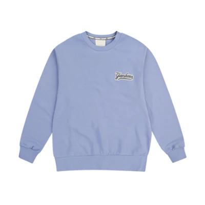 MLB Classic Small Logo Patch Sweatshirt Unisex Blue Purple Color 31MT03941-50V