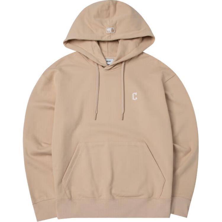 MLB Cleveland Indians Beige Hoodie Unisex Minimalist Design Soft and Comfortable 3AHDB0141-45BGL