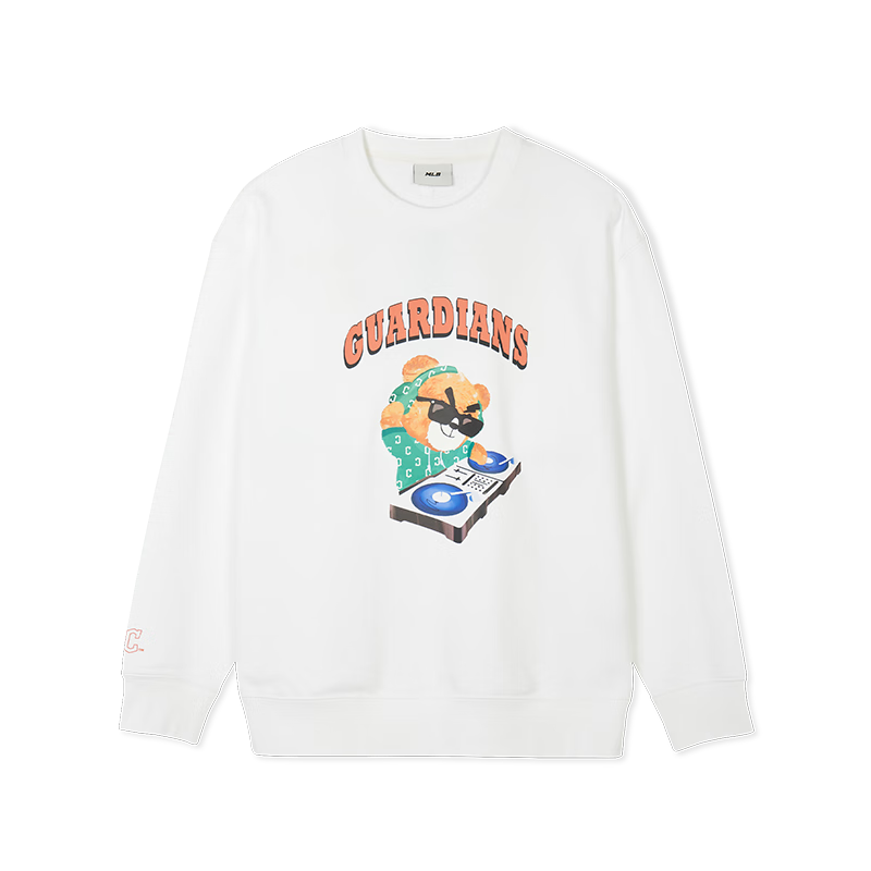 MLB Cleveland Indians Grumpy Bear Crewneck Ivory Unisex Casual Sweatshirt 3AMTE0141-45IVS