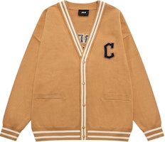 MLB Cleveland Indians Letter-Graphic Cardigan Sweater Unisex Brown. 3AKCV0134-45CAL MLB Cleveland Indians Letter-Graphic Cardigan Sweater Unisex Brown. 3AKCV0134-45CAL