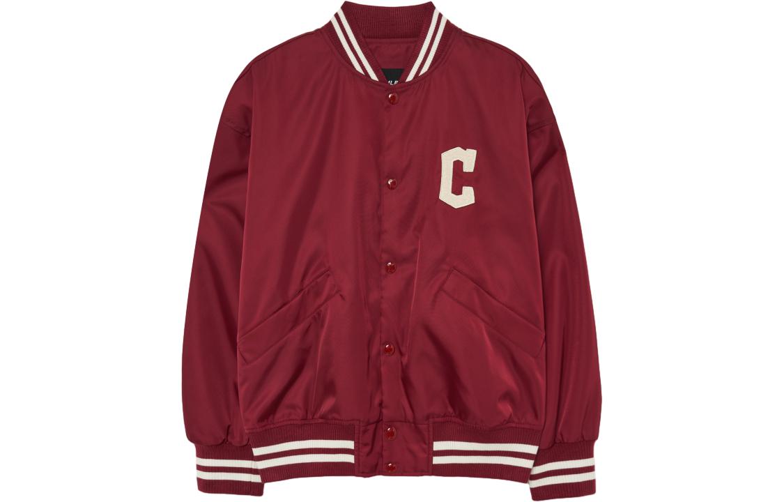MLB Cleveland Indians Nylon Letterman Basketball Jacket Red Unisex. 3AJPV0434-45WID